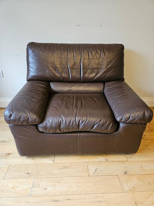 Buy & Sell Sanderstead South East London - Photos for Brown Leather Armchair