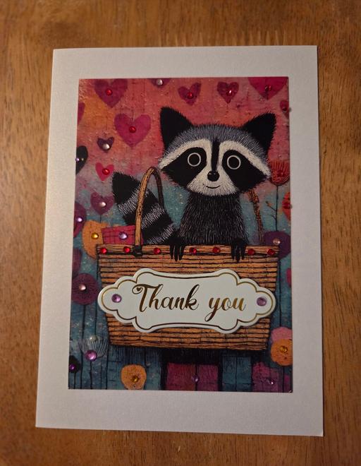 Classes Garlinge Thanet - Photos for THANK YOU RACOON CARD