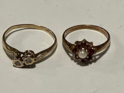 Buy & Sell Yeovil Somerset - Photos for 2x9ct gold diamond & garnet rings 375. 