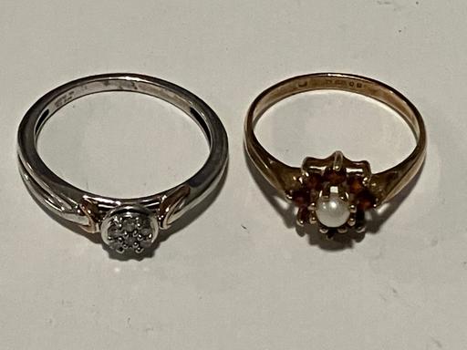 Buy & Sell Pen Mill Trading Estate Somerset - Photos for 2x9ct gold rings garnet & pearl & diamond.