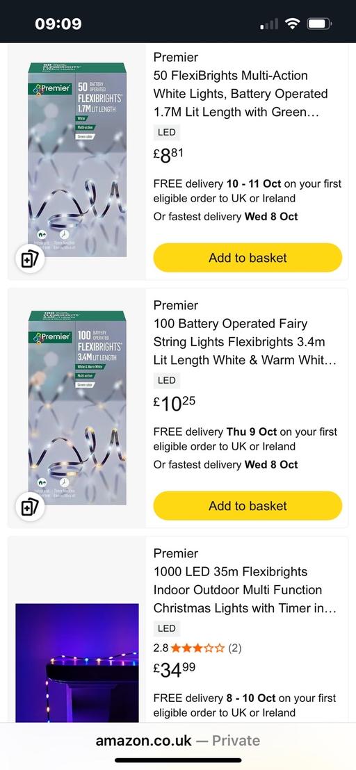 Buy & Sell Wednesfield Wolverhampton - Photos for New 3.4m flexi lights 3£ a set a few