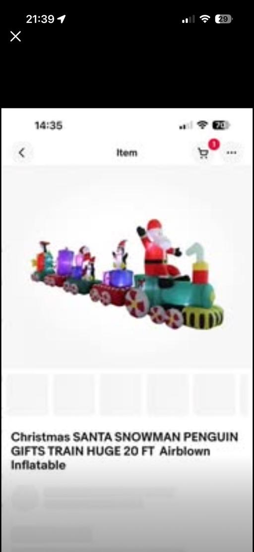 Buy & Sell South Wimbledon South West London - Photos for Christmas 20ft inflatable train