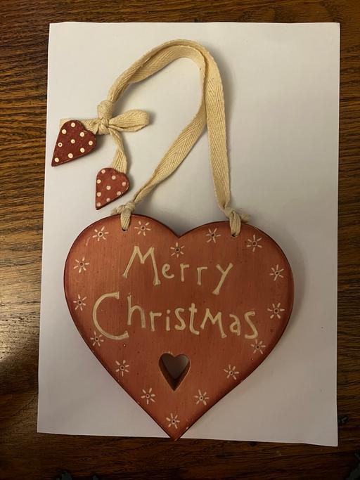 Buy & Sell St John`s Wood North West London - Photos for Christmas wooden heart plaque/decoration