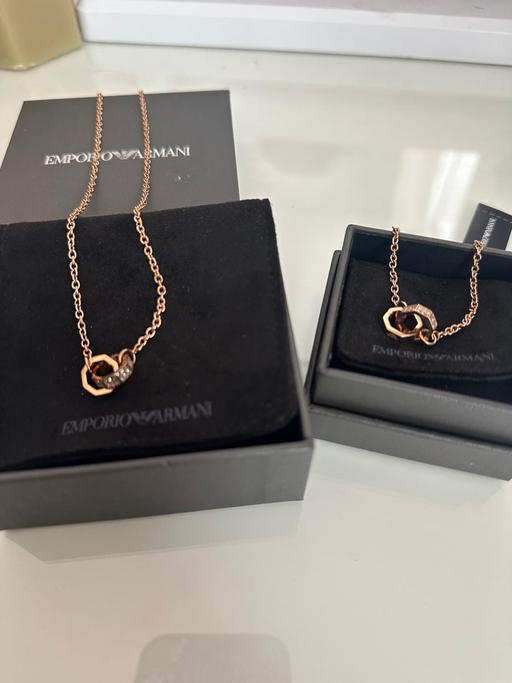 Buy & Sell Stepney Green East London - Photos for Emporio Armani Gold Necklace & Bracelet Set