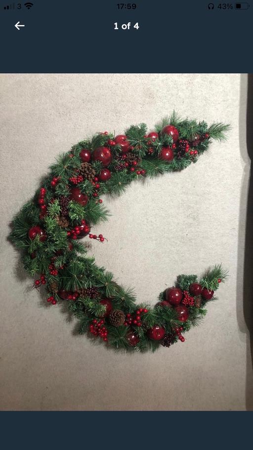 Buy & Sell Stansted Uttlesford - Photos for 170cm Christmas garland cones/berries/apples