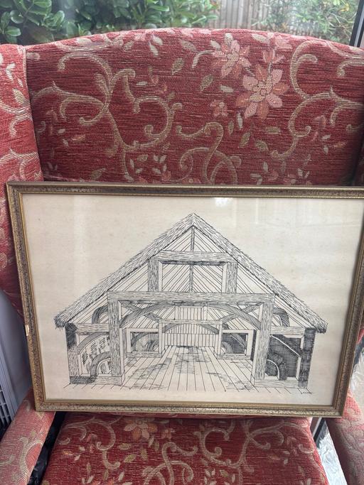 Buy & Sell Kidbrooke South East London - Photos for Framed architecture drawing signed lkeran