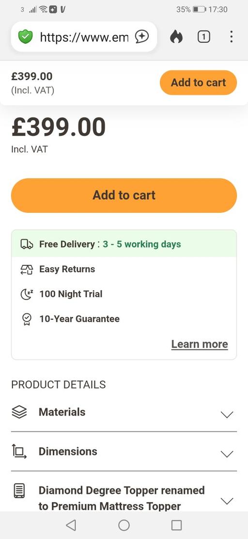 Buy & Sell Moseley Village Wolverhampton - Photos for New Emma super King mattress topper