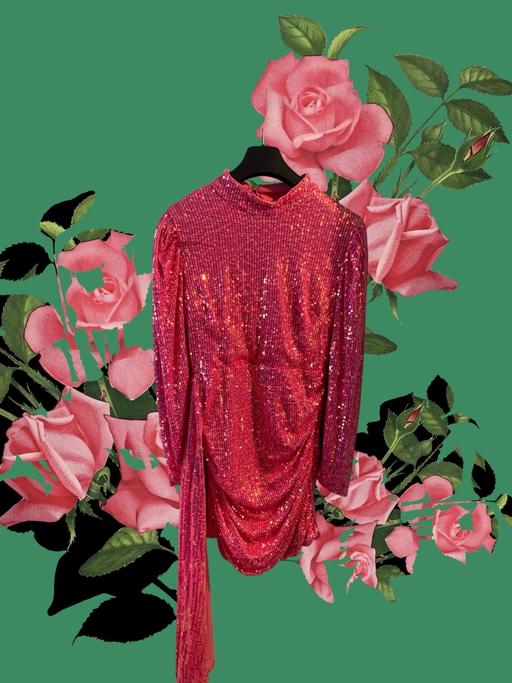 Buy & Sell North Kensington West London - Photos for Sequin puff sleeve drape mini dress UK14