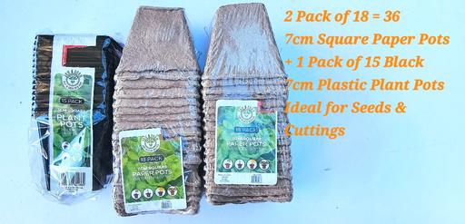 Buy & Sell Heath Hayes Cannock Chase - Photos for 2Packs 18 Paper Pots + 1 Pack 15 BLack Plasti