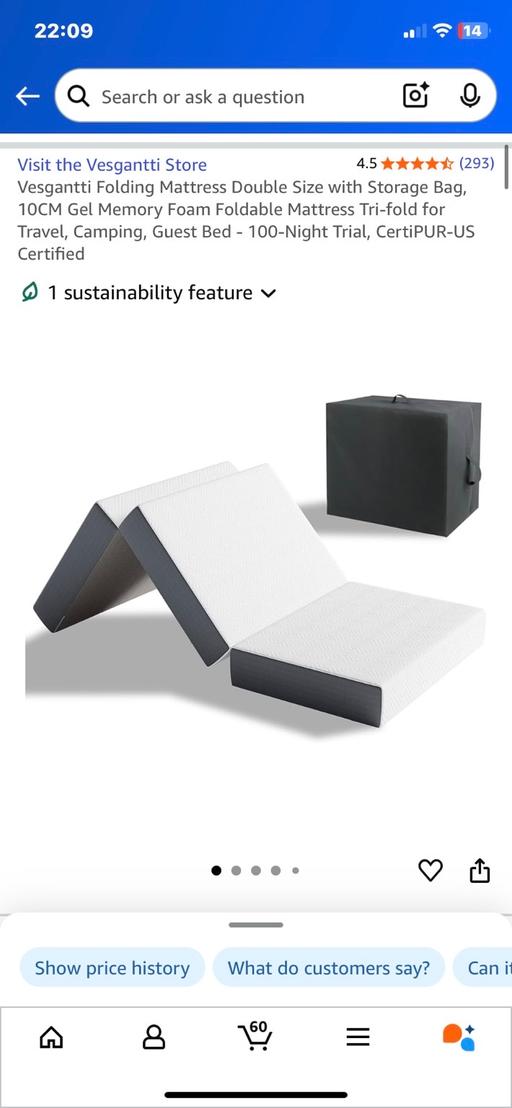 Buy & Sell Cranfield Bedford - Photos for Folding Double memory foam mattress