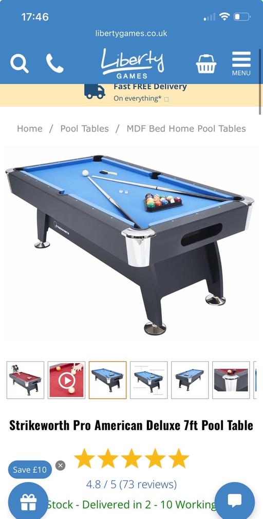 Buy & Sell Redhill Reigate and Banstead - Photos for 7 ft American Pool Table with accessories