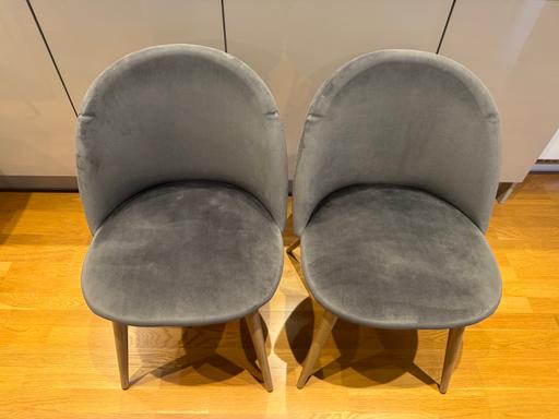 Buy & Sell Brentford Hounslow - Photos for Set of two diamond grey velvet chairs