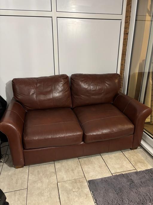Buy & Sell Kings Norton Birmingham - Photos for Leather Sofa Bed Brown Great Condition