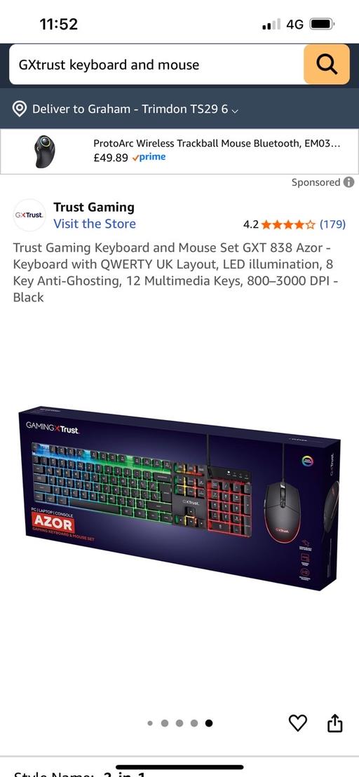 Buy & Sell Trimdon County Durham - Photos for Razor trust gaming keyboard and mouse