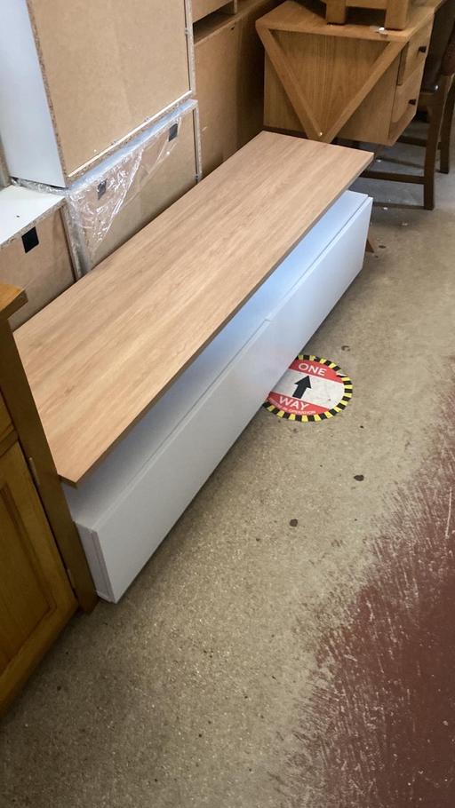 Buy & Sell Coventry City Centre Coventry - Photos for Habitat Floating Top TV Unit white and oak