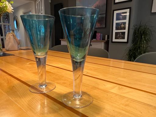 Buy & Sell Hampstead Garden Suburb North London - Photos for Blue wine glasses 7