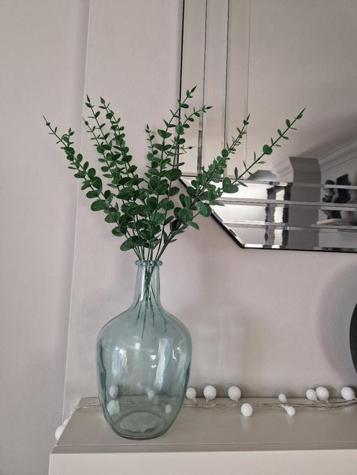 Buy & Sell Scholes Rotherham - Photos for Glass vase & artificial flowers