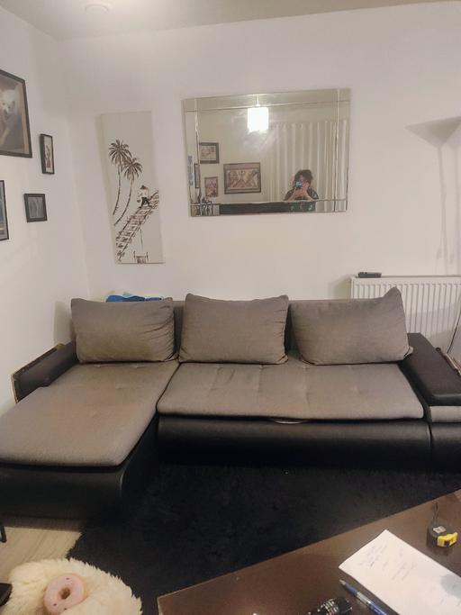 Buy & Sell Southend South East London - Photos for CORNER SOFA BED LEFT RIGHT SIDE GREY/Black