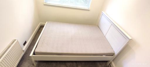 Buy & Sell Cheshunt Broxbourne - Photos for Double Bed IKEA ASPELUND White with Mattress