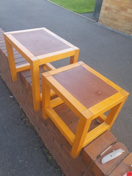 Buy & Sell Pensnett Dudley - Photos for 2 Chunky Solid Side Tables , 18 x 17 x 14 in