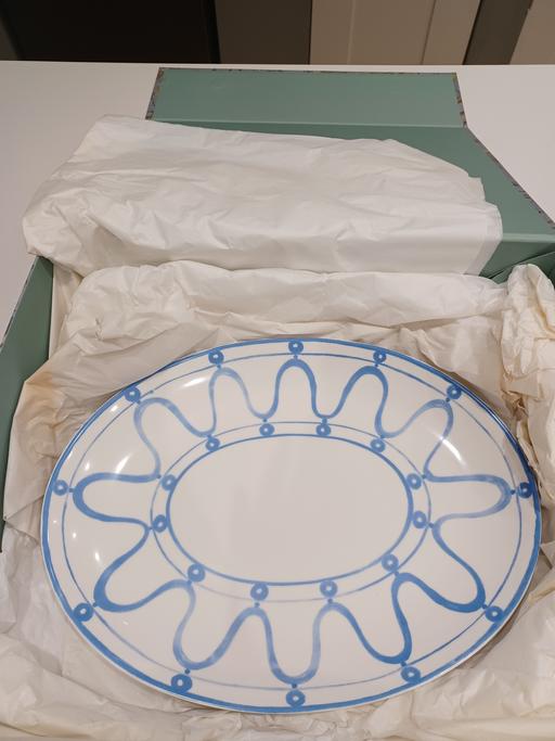 Buy & Sell Ealing West London - Photos for porcelain serving platter white, blue