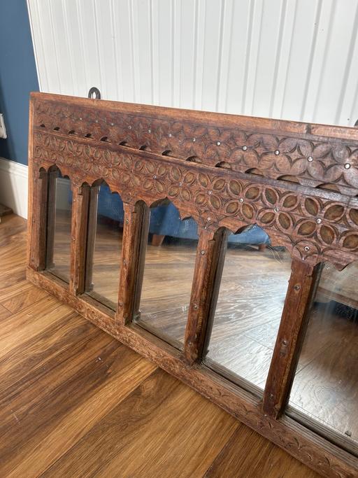 Buy & Sell South Woodford East London - Photos for Dark wood Moroccan style wall mirror