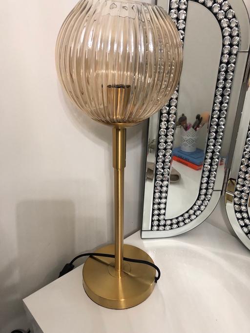 Buy & Sell Middlemore Industrial Estate Birmingham - Photos for Gold ribbed glass table lamp