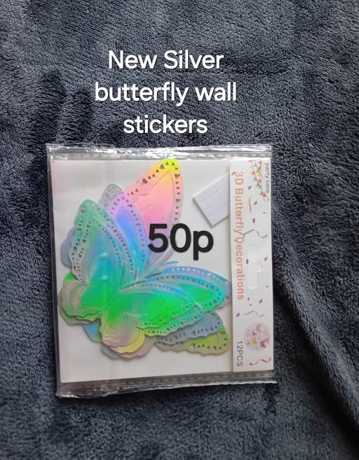 Buy & Sell Mount Pleasant Kirklees - Photos for Brand New Silver butterfly wall stickers