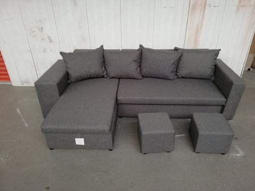 Buy & Sell Castle Point Essex - Photos for Corner Sofa Bed with 2 Footstools 2 storages