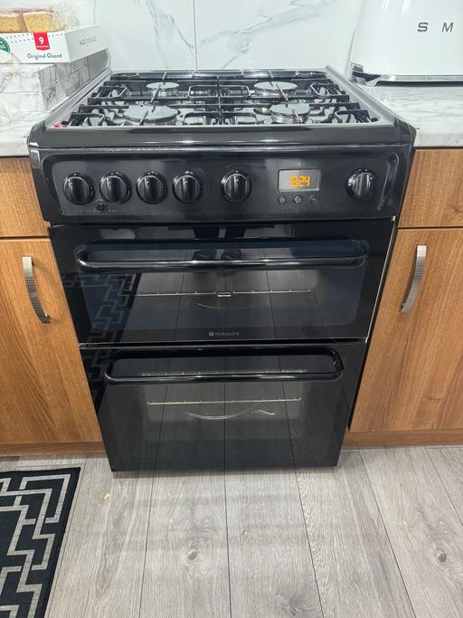 Buy & Sell Waltham Forest East London - Photos for Hotpoint black gas cooker with oven and grill