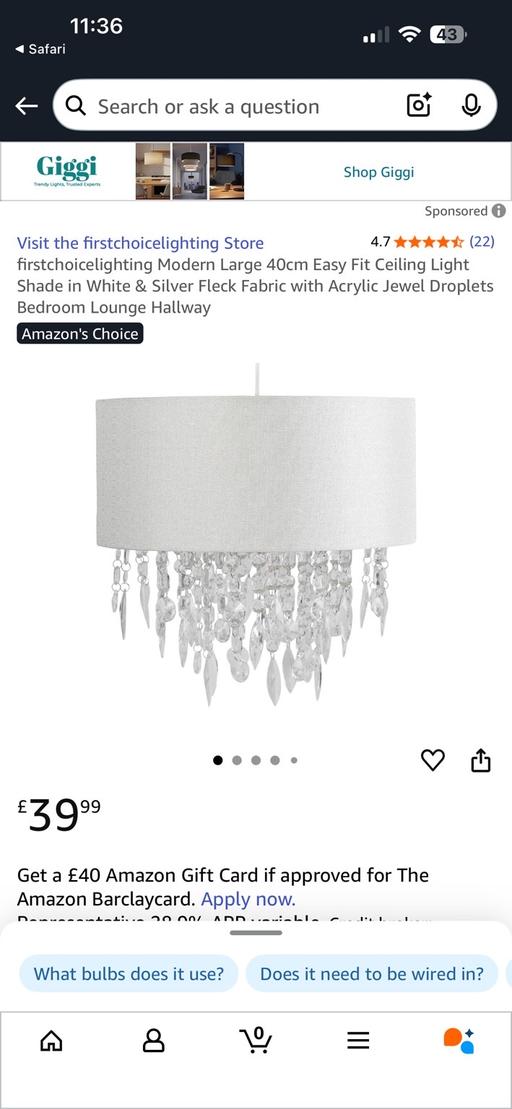 Buy & Sell North Kensington West London - Photos for Light shade