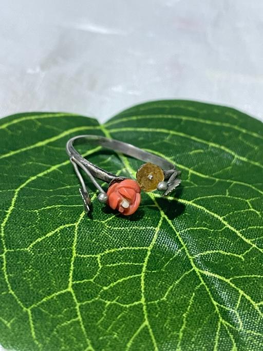 Buy & Sell Enfield Wash Enfield - Photos for Vintage Coral and Amber silver ring