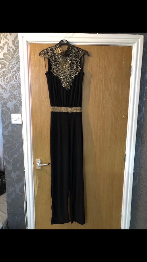 Buy & Sell Hulme Manchester - Photos for Bnwt ladies black & gold party jumpsuit 10