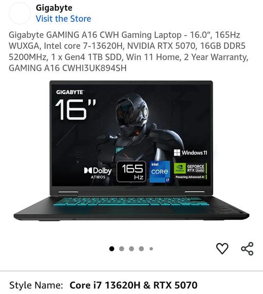 Buy & Sell Grays Thurrock - Essex - Photos for Gigabyte Gaming Laptop 16
