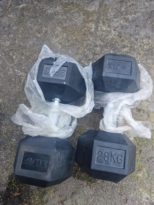Buy & Sell Smethwick Sandwell - Photos for 2 x 28kg Hex Dumbbells, BRAND NEW