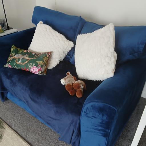 Buy & Sell Moreton Wirral - Photos for Sapphire blue sofa