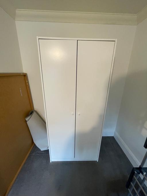 Buy & Sell Loxford East London - Photos for White IKEA wardrobe KLEPPSTAD 2 door