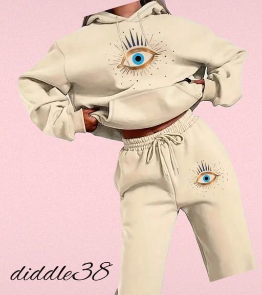 Buy & Sell Waltham Cross Broxbourne - Photos for Evil Eye Biege Hoodie Tracksuit Medium