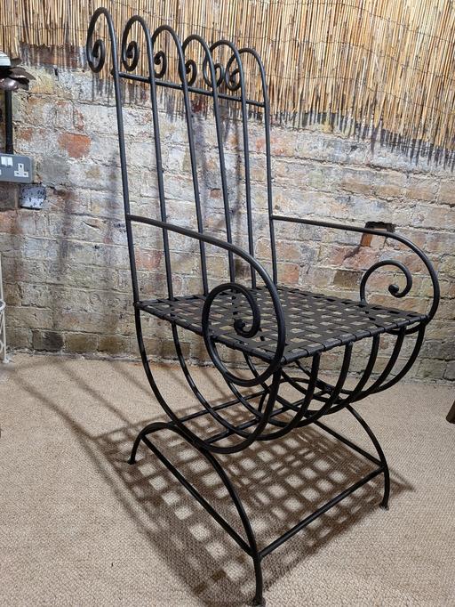 Buy & Sell Scothern West Lindsey - Photos for Lovely High backed Wrought Iron Chair