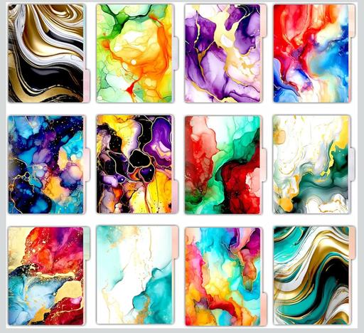 Buy & Sell Mickleover Derby - Photos for 12 Pack Decorative Marble File Folders. A4