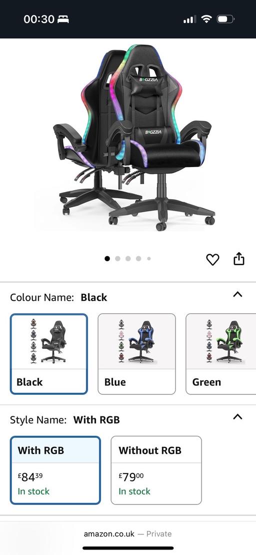 Buy & Sell Old Oak Common North West London - Photos for RGB GAMING CHAIR