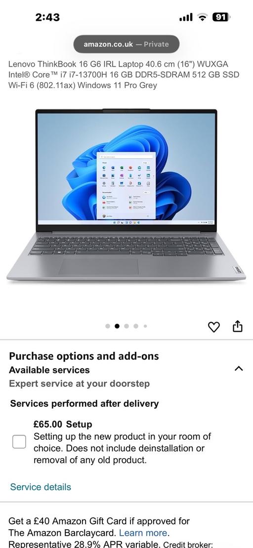 Buy & Sell Wembley Brent - Photos for Lenovo ThinkBook 16 G6 laptop i7 13th gen