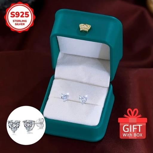 Buy & Sell Chorlton Cum Hardy Manchester - Photos for 925 STERLING EARRINGS WITH BOX HEART SHAPED