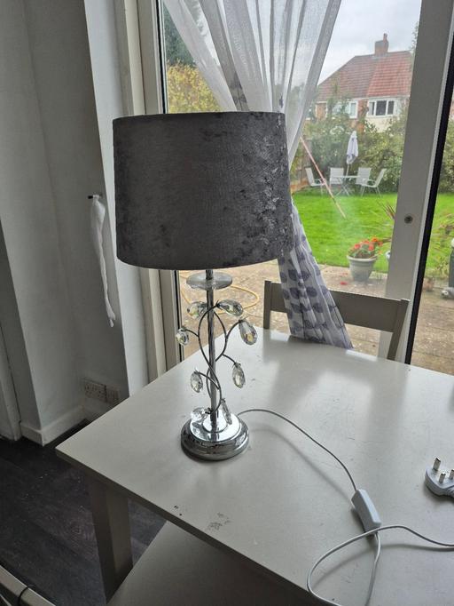 Buy & Sell Northfield Birmingham - Photos for Large Table Lamp Grey Crushed Velvet