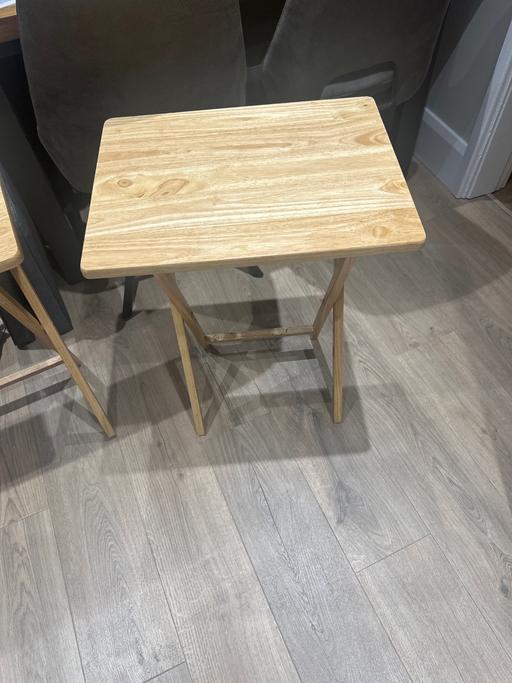 Buy & Sell Moxley Walsall - Photos for 4 x Foldaway table (natural colour, set of 4)