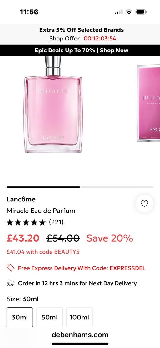 Buy & Sell Ilford Redbridge - Photos for Lancôme miracle perfume 30ml