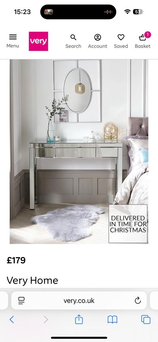 Buy & Sell De Beauvoir Town North London - Photos for Very mirrored console table