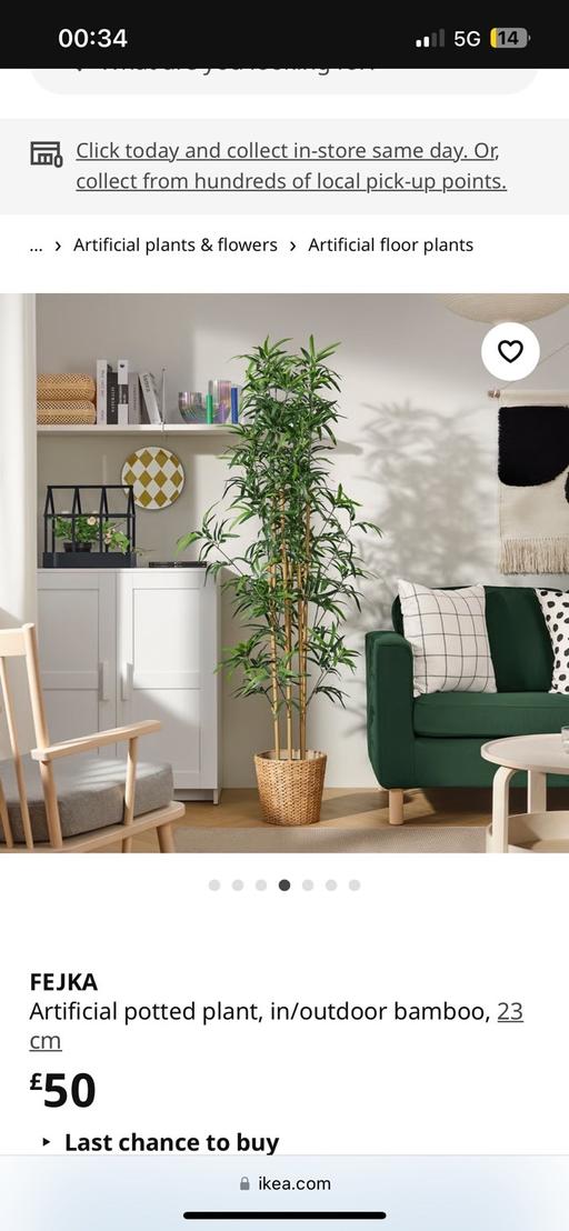 Buy & Sell Shepherd`s Bush West London - Photos for Ikea Artificial tall Floor Plant