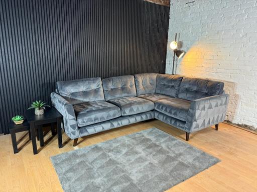 Buy & Sell Ordsall Salford Salford - Photos for HIGH STREET BRAND DFS Velvet Grey Corner Sofa