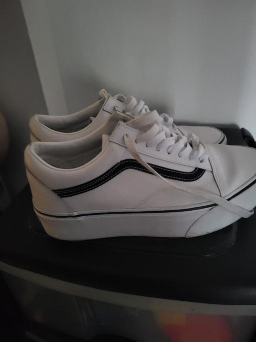 Buy & Sell South Quay East London - Photos for womens platform vans white leather size 7.5